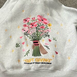 DANDY worldwide “gift giving” flower hoodie